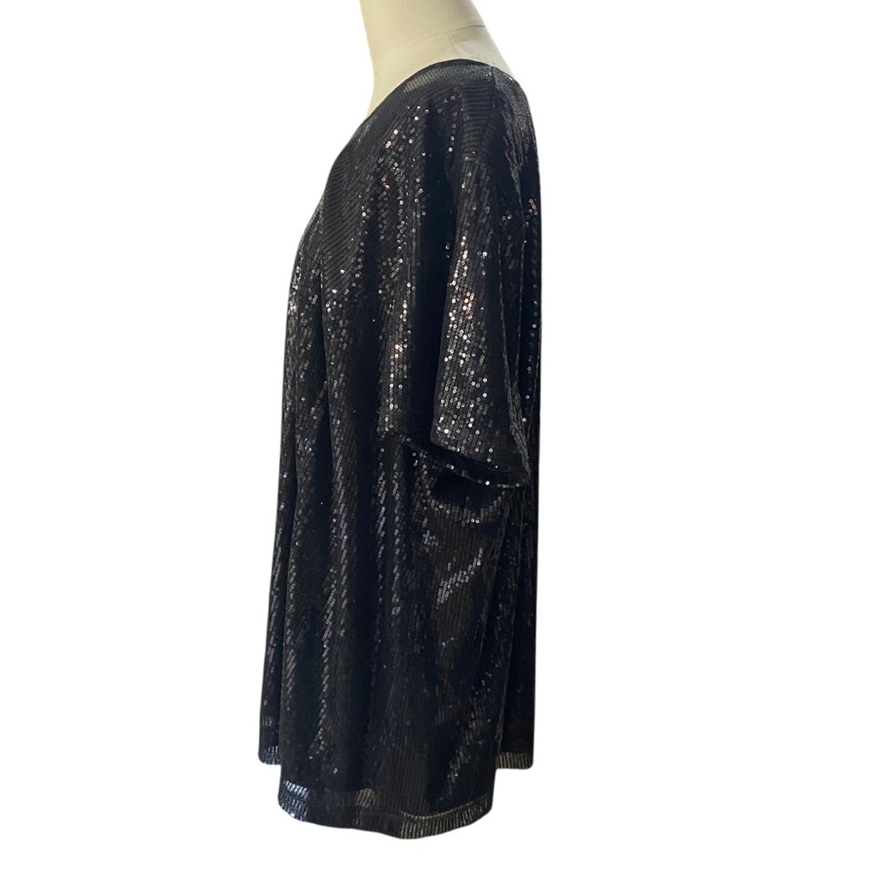 Maggie Barnes Black Sequin Mini Dress - Picture 3 of 8